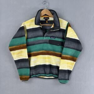Patagonia Synchilla Pullover Mens 2XS Painted Fitz Stripe Snap-T Fleece Winter